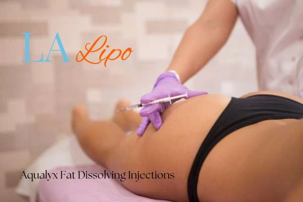 Woman having fat dissolving injections Colchester on thighs