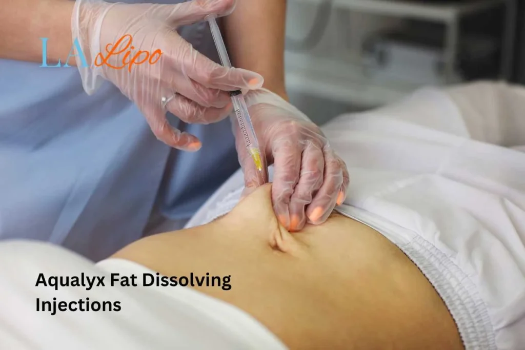 woman having fat dissolving injections Colchester in the stomach