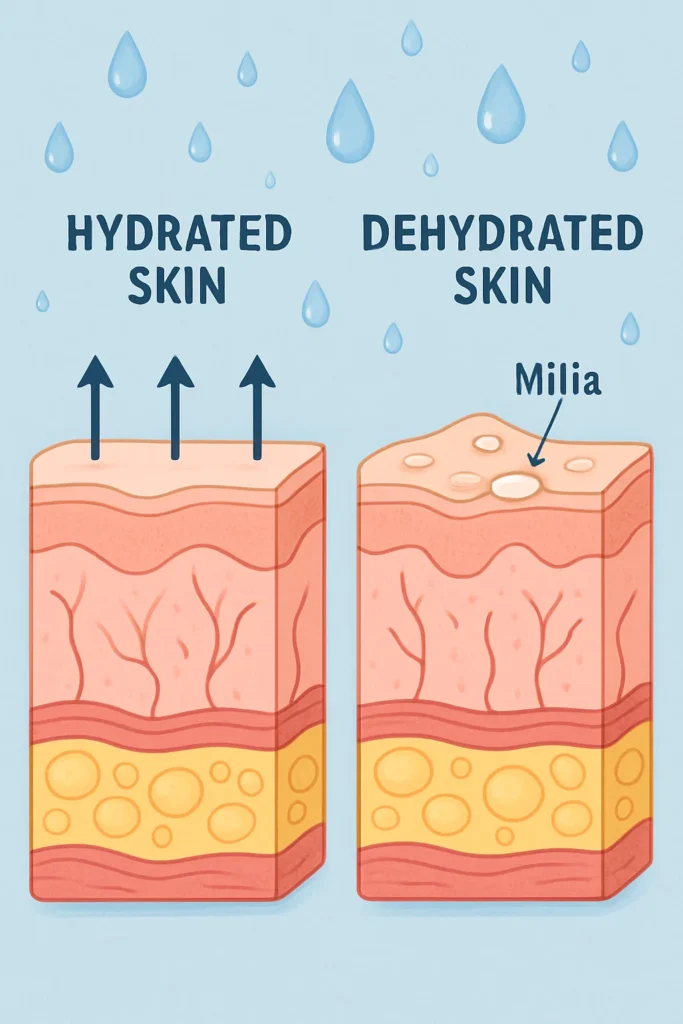 The importance of hydration and milia production Colchester