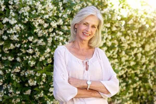 Older woman happy with urinary incontinence treatment Colchester