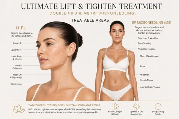 Areas of the body that can be treated - ultimate skin tighten treatment Colchester
